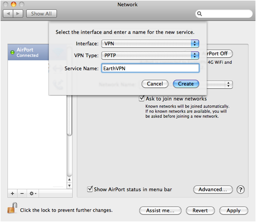 mac vpn asking for server address